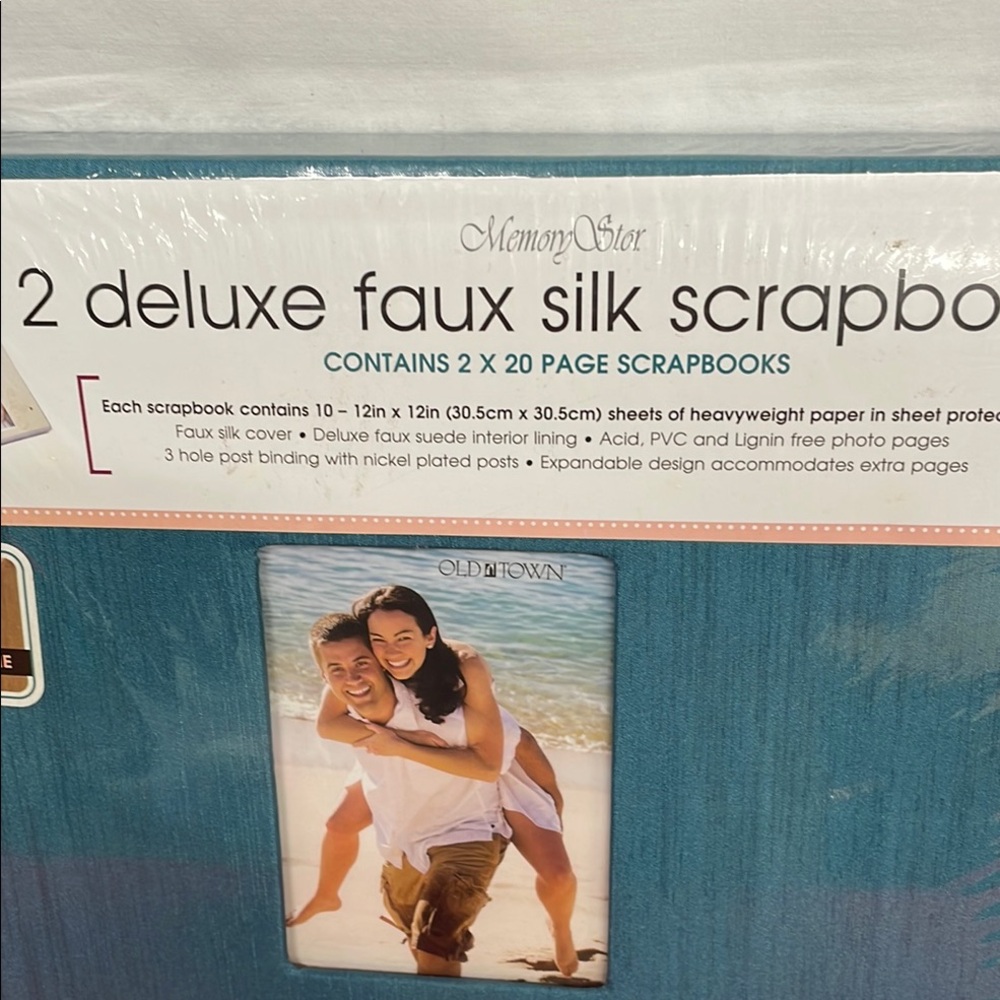 Memory Stor 2 Deluxe Blue Faux Silk Scrapbooks - 2 - 2x20 Page - Picture 4 of 5